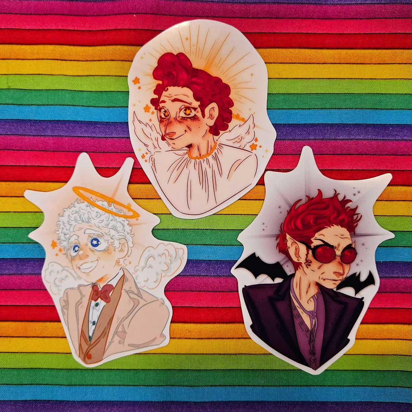 Good omens stickers theeggoman